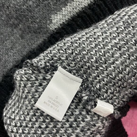 Kirra Camo Black & Multicolor Gray Grunge Streetwear Sweater Size Small - Picture 3 of 7